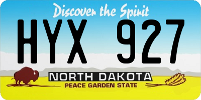 ND license plate HYX927