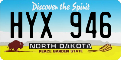 ND license plate HYX946