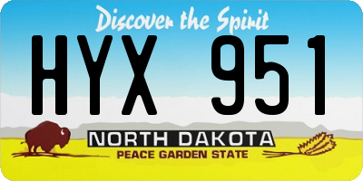 ND license plate HYX951