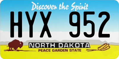 ND license plate HYX952