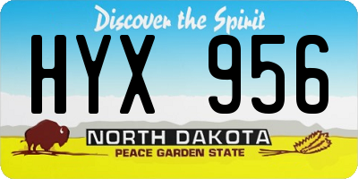 ND license plate HYX956