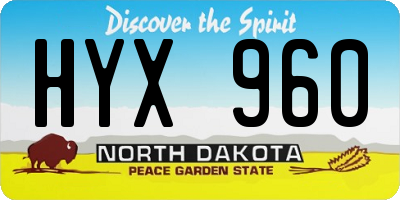 ND license plate HYX960