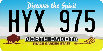 ND license plate HYX975
