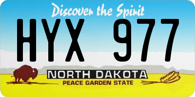 ND license plate HYX977