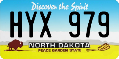 ND license plate HYX979