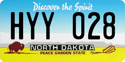 ND license plate HYY028