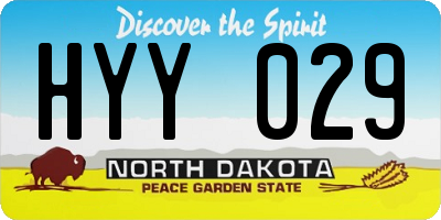 ND license plate HYY029