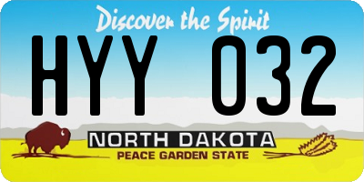 ND license plate HYY032