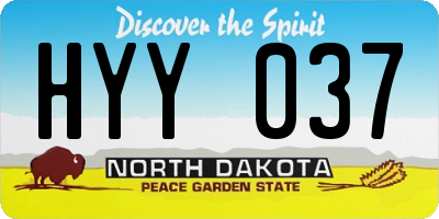 ND license plate HYY037