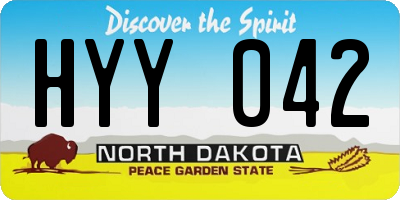 ND license plate HYY042