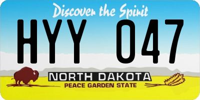 ND license plate HYY047