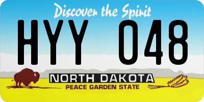 ND license plate HYY048