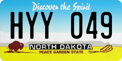 ND license plate HYY049
