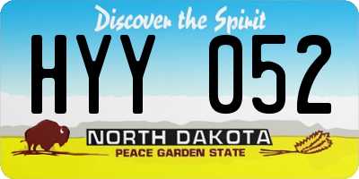 ND license plate HYY052