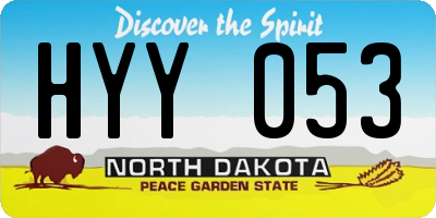 ND license plate HYY053