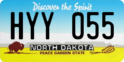 ND license plate HYY055