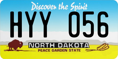 ND license plate HYY056