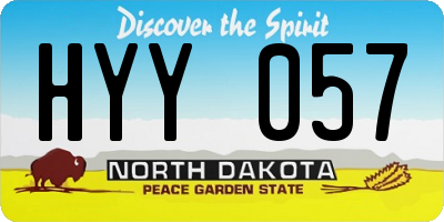 ND license plate HYY057
