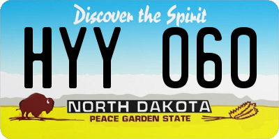 ND license plate HYY060