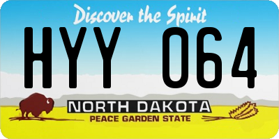 ND license plate HYY064