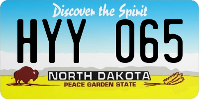 ND license plate HYY065