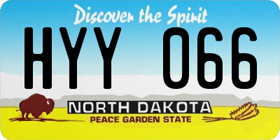 ND license plate HYY066