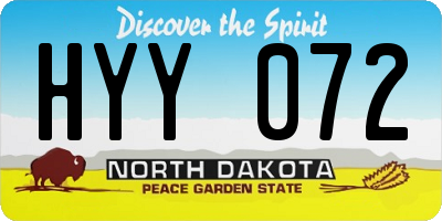 ND license plate HYY072