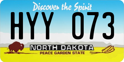 ND license plate HYY073
