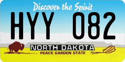 ND license plate HYY082