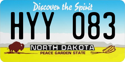 ND license plate HYY083
