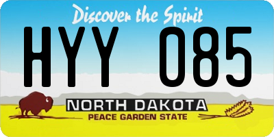 ND license plate HYY085