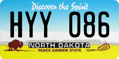 ND license plate HYY086