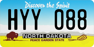 ND license plate HYY088