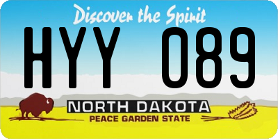 ND license plate HYY089