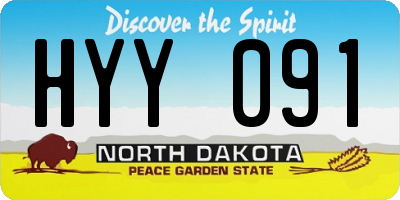 ND license plate HYY091