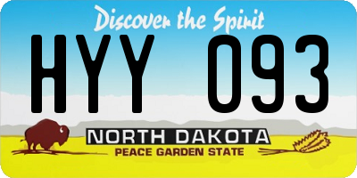 ND license plate HYY093