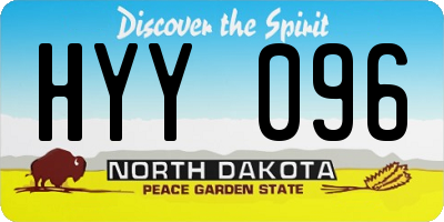 ND license plate HYY096