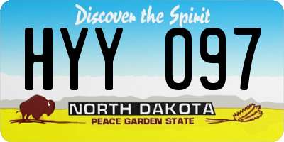 ND license plate HYY097