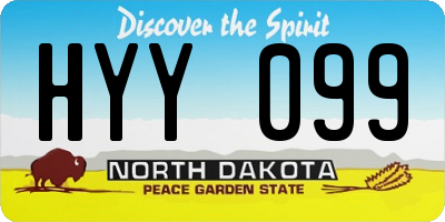 ND license plate HYY099