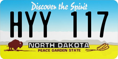 ND license plate HYY117