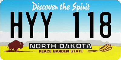 ND license plate HYY118