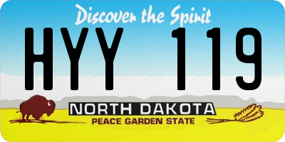 ND license plate HYY119