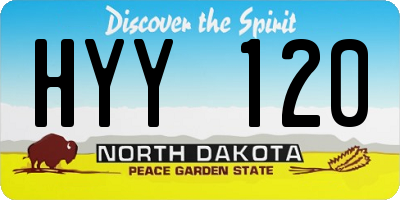 ND license plate HYY120