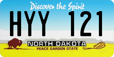 ND license plate HYY121