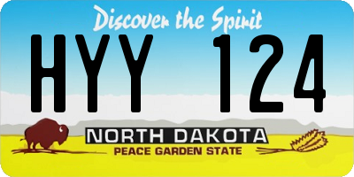 ND license plate HYY124
