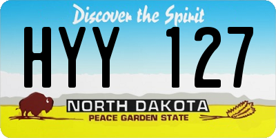 ND license plate HYY127