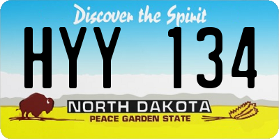 ND license plate HYY134