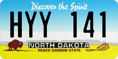 ND license plate HYY141