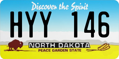 ND license plate HYY146