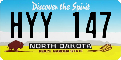 ND license plate HYY147